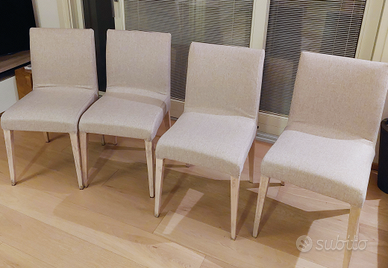 N°4 SEDIE CALLIGARIS IMBOTTITE TESSUTO SFODERABILE