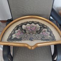 2 quadri con ventaglio vintage