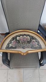 2 quadri con ventaglio vintage