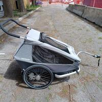 carrello/rimorchio bici per 2 bambini