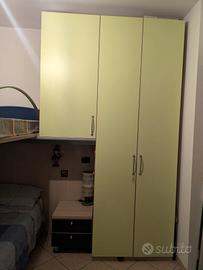 Cameretta a Soppalco Salvaspazio con ampio armadio