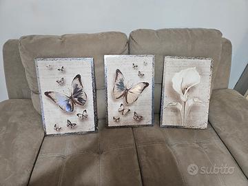 Quadri e mensola a parete