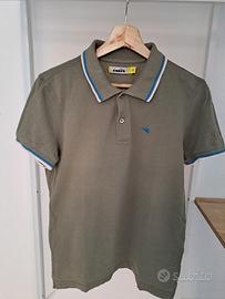 Polo uomo verde Diadora