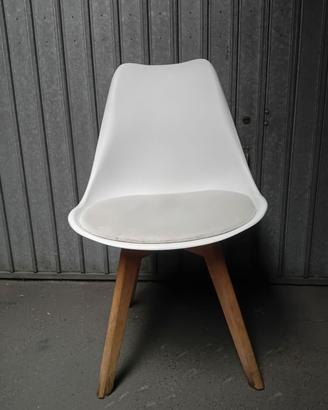 Sedie in plastica/propilene, cuscino  in ecopelle