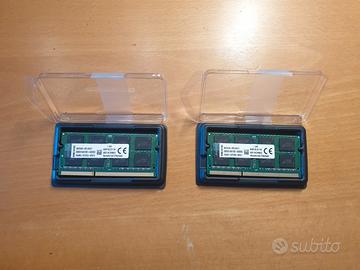 Coppia di RAM sodimm marca Kingstone da 8GByte cia