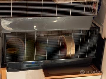 2 Gabbie per criceti 100x50x50 complete