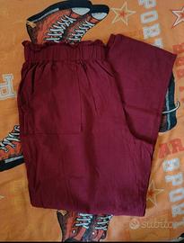 pantaloni simil lino