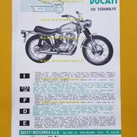 Ducati 250 Scrambler 1967 depliant originale epoca