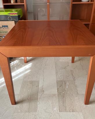 Tavolo Calligaris 90x90cm in ciliegio + 4 sedie