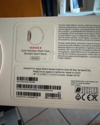 Apple Watch serie 8 45 mm Gold-Cel.