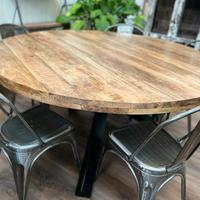Tavolo Zen 150cm diametro, in legno di mango