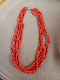 collana corallo rosso vintage 