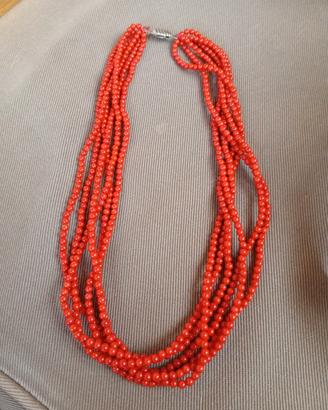 collana corallo rosso vintage 