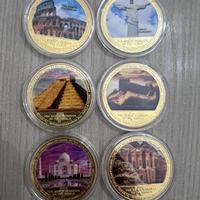 Set monete le bellezze del mondo