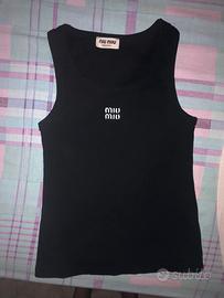 Canotta donna in cotone Miu Miu tg M