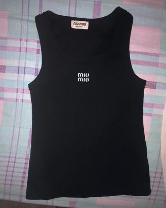 Canotta donna in cotone Miu Miu tg M