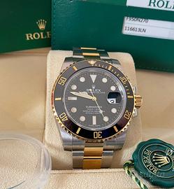 Rolex Submarine acciaio oro nero ceramica pellicol