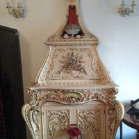 Trumeau con Lampadario ed Appliques in Capodimonte