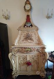 Trumeau con Lampadario ed Appliques in Capodimonte
