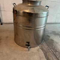 Contenitore olio in acciaio inox da 75 litri