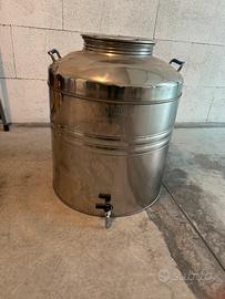 Contenitore olio in acciaio inox da 75 litri
