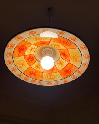 Lampadario ceramica stile vietri vietrese