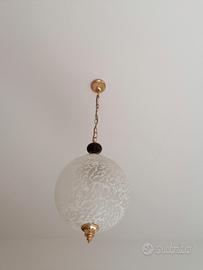 LAMPADARIO VINTAGE SFERA VETRO