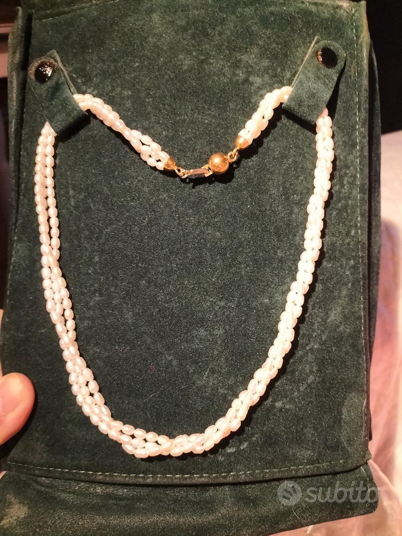 Perla Nera Collana Con Perle Naturali Nere Di Tahiti - 18 Pollici, Perle Baroque 8-9 Mm, Chiusura A Granchio Collana Perle 8-9 Mm 18 Pollici - Foto 12