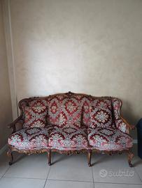 divano tre posti stile Luigi XV