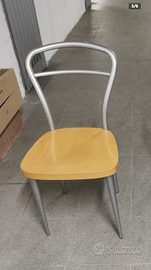 Due sedie design Diva Calligaris acciaio e legno