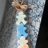 Tre candele fatte a mano