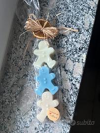 Tre candele fatte a mano