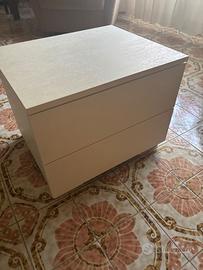 Comodino  bianco rovere