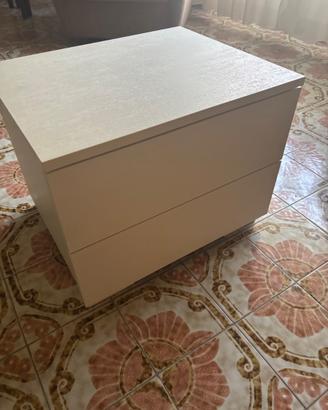 Comodino  bianco rovere