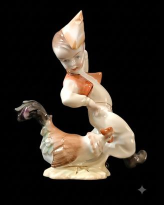 Statuetta vintage in Porcellana manifattura Herend
