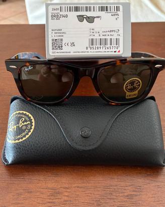 Ray-Ban Wayfarer RB2140 Originali Nuovi Tortoise