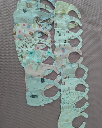 16 bavaglini cotone / TPU impermeabili