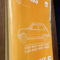 1977 Manuale Officina Assistenza Renault 5 M.R 193