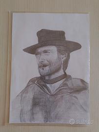 Clint Eastwood disegno a matita 