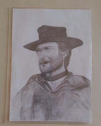 Clint Eastwood disegno a matita 