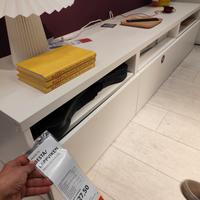 mobile TV Ikea Besta Lappviken bianco