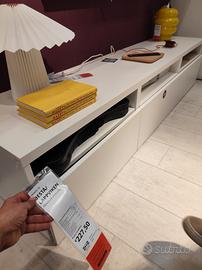 mobile TV Ikea Besta Lappviken bianco