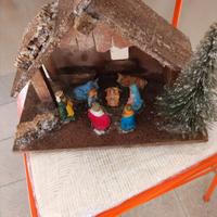 presepe con immaginette antiche