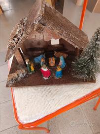 presepe con immaginette antiche