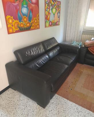 2 divani in vera pelle Natuzzi relax reclinabili