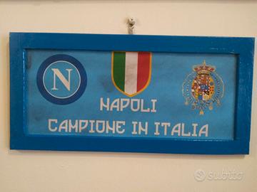 targa in legno Napoli calcio