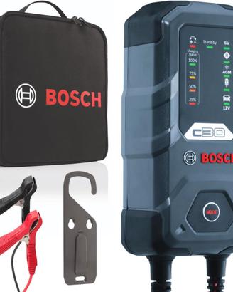 Bosch C30 Caricabatterie per Auto 6 V - 12 V  3,8A