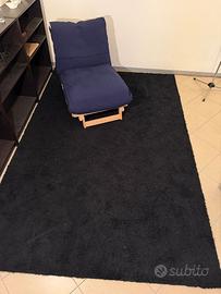 Tappeto nero shaggy 200x300 pelo lungo