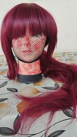 parrucca rossa bordeaux 