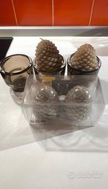 Set Candele a Pigna ikea e Portacandele